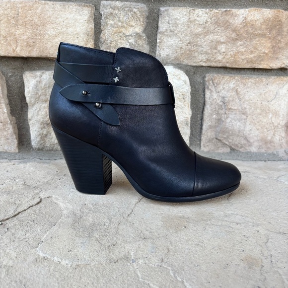RAG & BONE “Harrow” Black Leather Booties - Picture 14 of 16